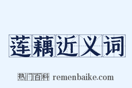 莲藕近义词是什么意思的图片